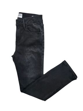 FRAME Le Crop Mini Boot Jeans In Black Wash